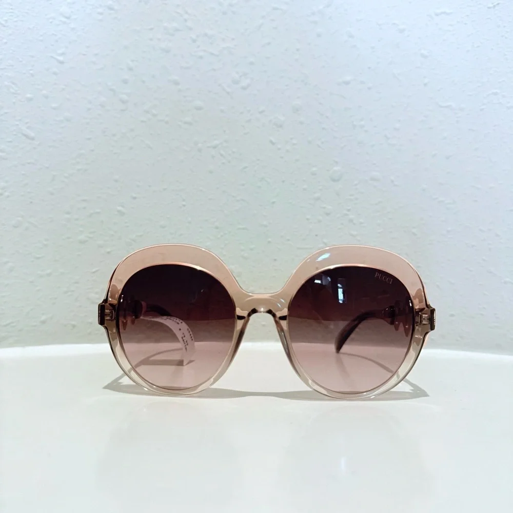 Pucci Emilio Pucci 55 mm Women’s Round Orange Sunglasses NWT